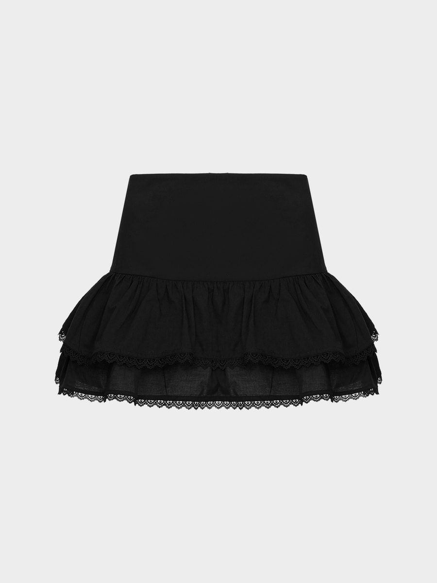 Юбка из 100% хлопка с воланами