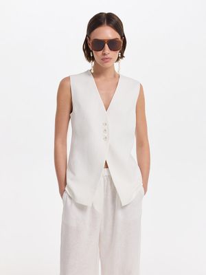 Жилет из льна и вискозы