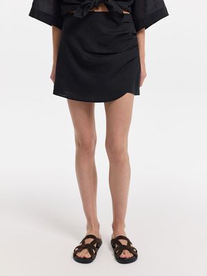 Юбка-шорты из 100% льна