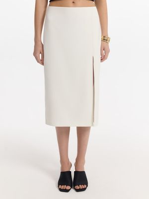 

Юбка миди с разрезом