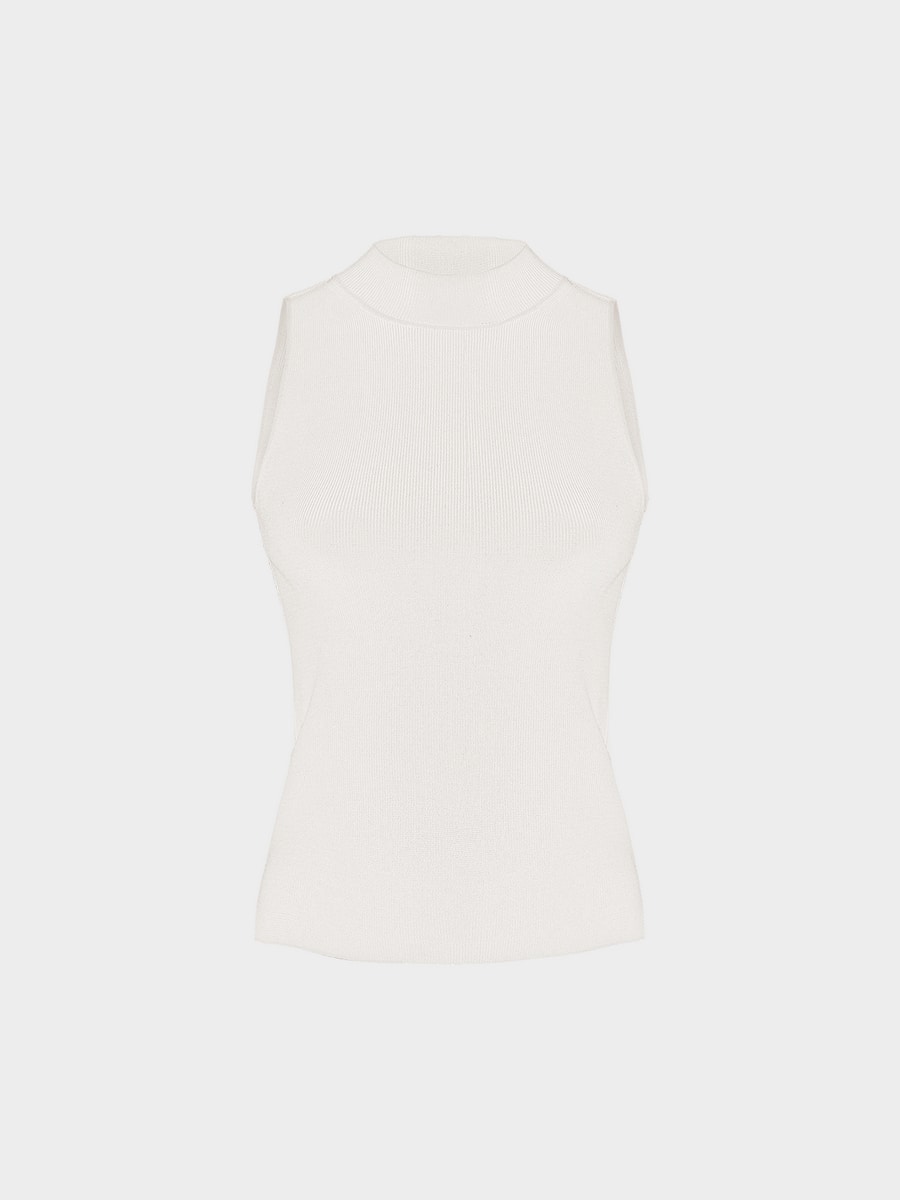 Трикотажный топ с вырезом на спине 5255308807-60