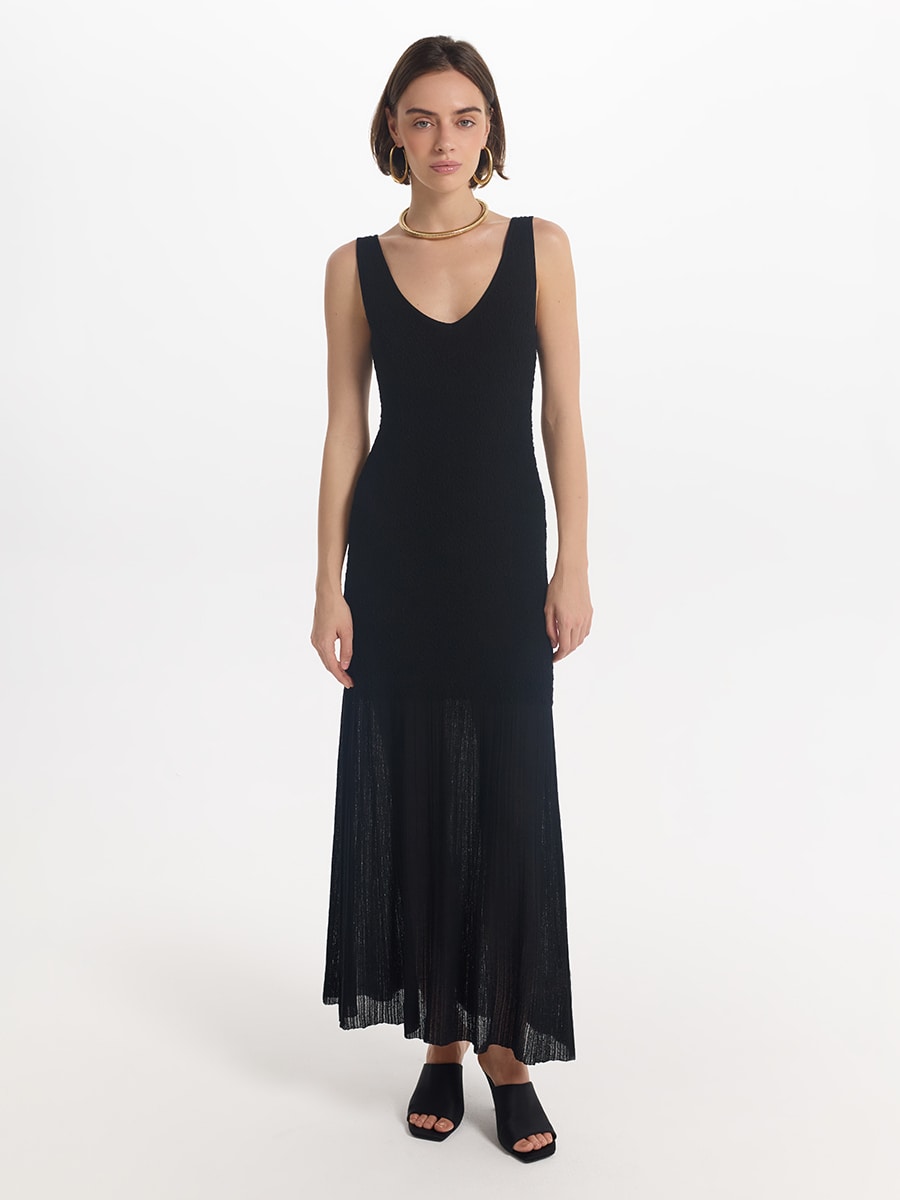 Трикотажное платье макси