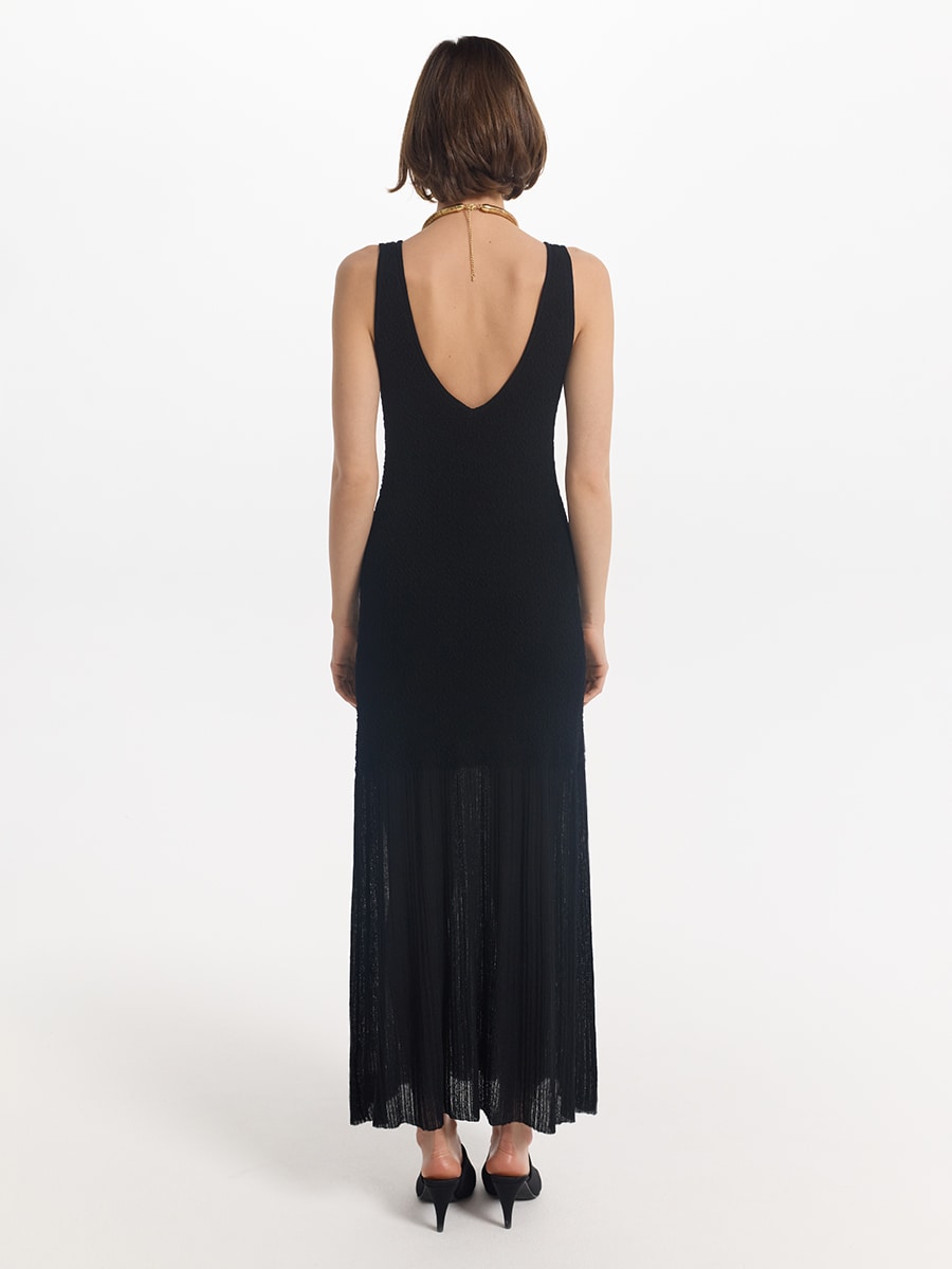 Трикотажное платье макси