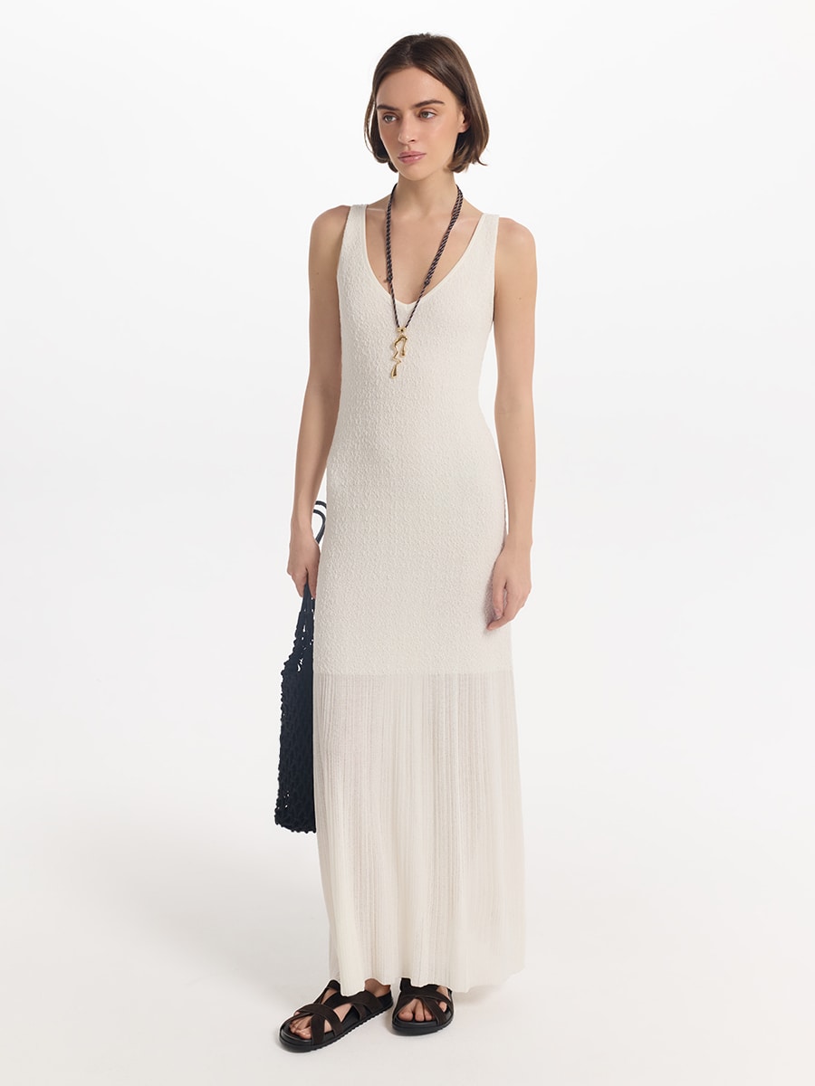 Трикотажное платье макси
