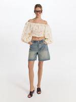 Джинсовые шорты-бермуды