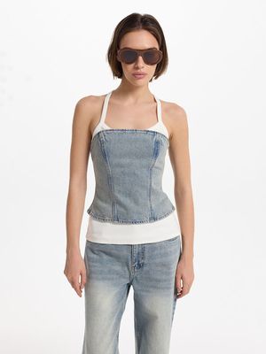 

Джинсовый топ-бандо