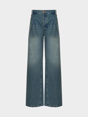 

Джинсы Wide leg со средней посадкой