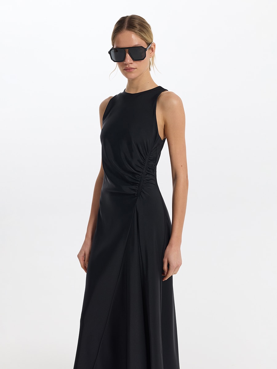 Платье миди с драпировкой 5255615516-50