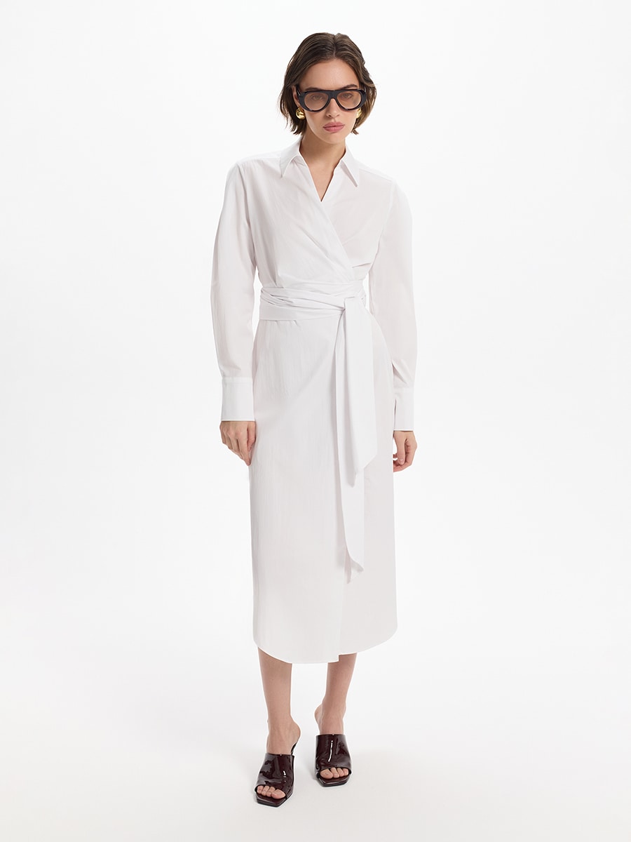 Платье на запах из хлопка