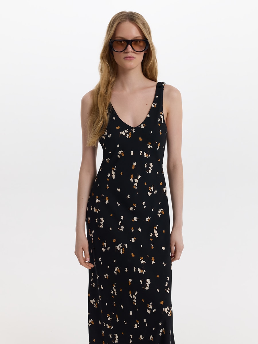 Платье с цветочным принтом