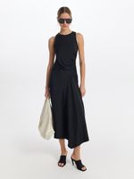 Платье миди с драпировкой