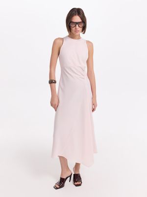 

Платье миди с драпировкой