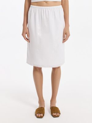 

Юбка из хлопка с вышивкой