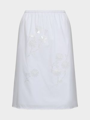 Юбка из хлопка с вышивкой