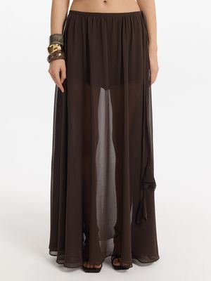 Шифоновая юбка макси