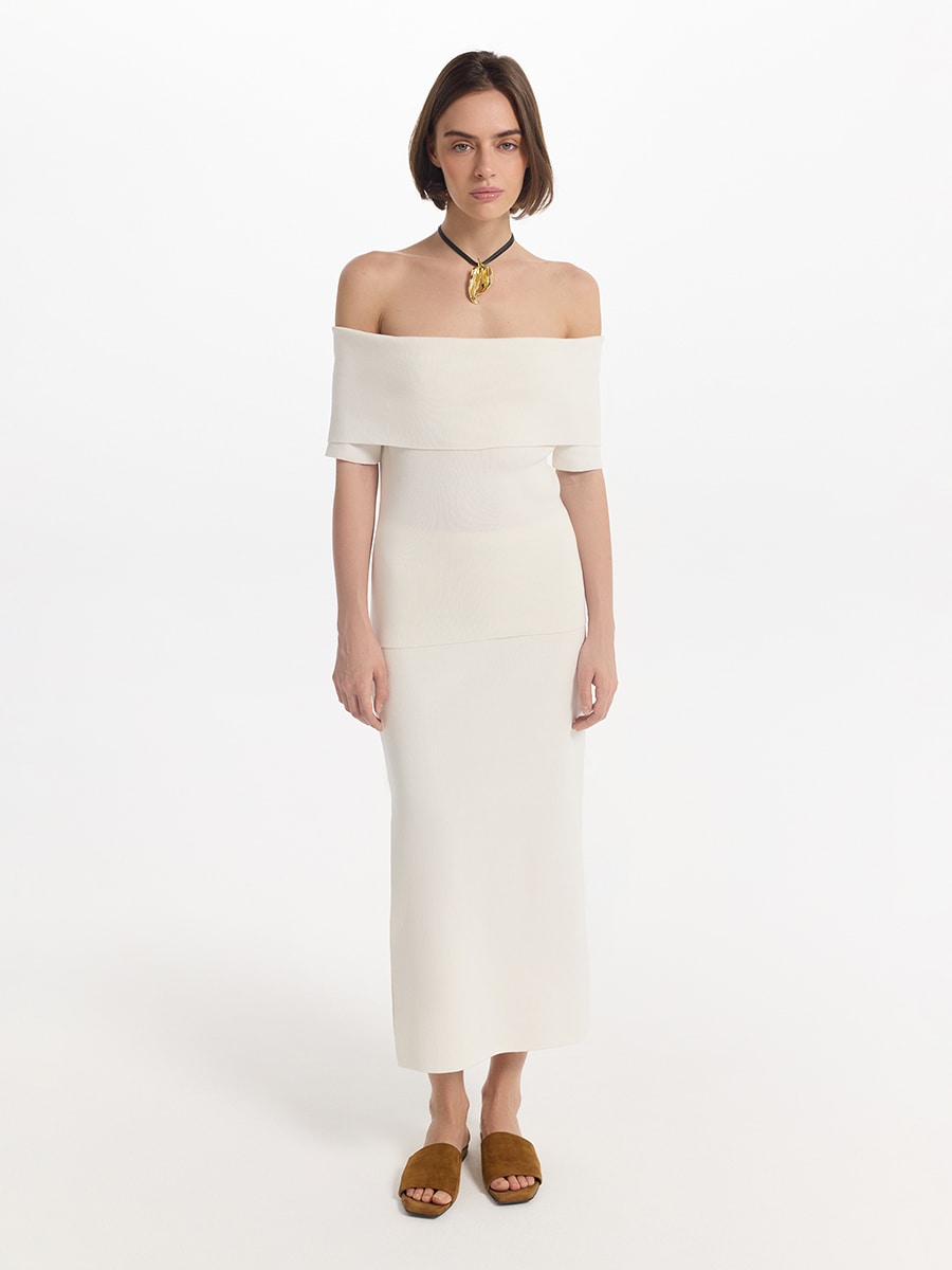 Трикотажная юбка миди