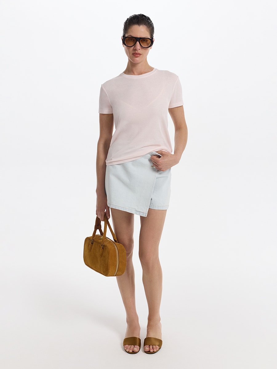 Джинсовая юбка-шорты