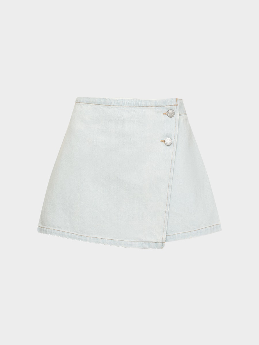 Джинсовая юбка-шорты