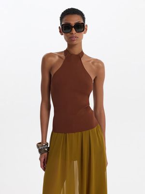 

Трикотажный топ-халтер