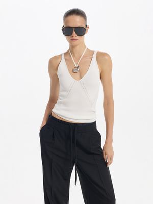 

Трикотажная майка в рубчик