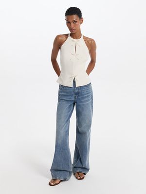 Джинсы Straight с высокой посадкой