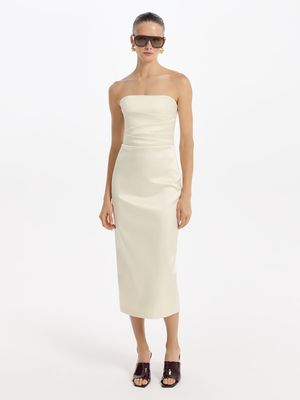 

Платье-бандо с драпировкой