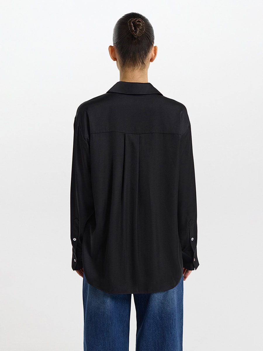 Атласная рубашка