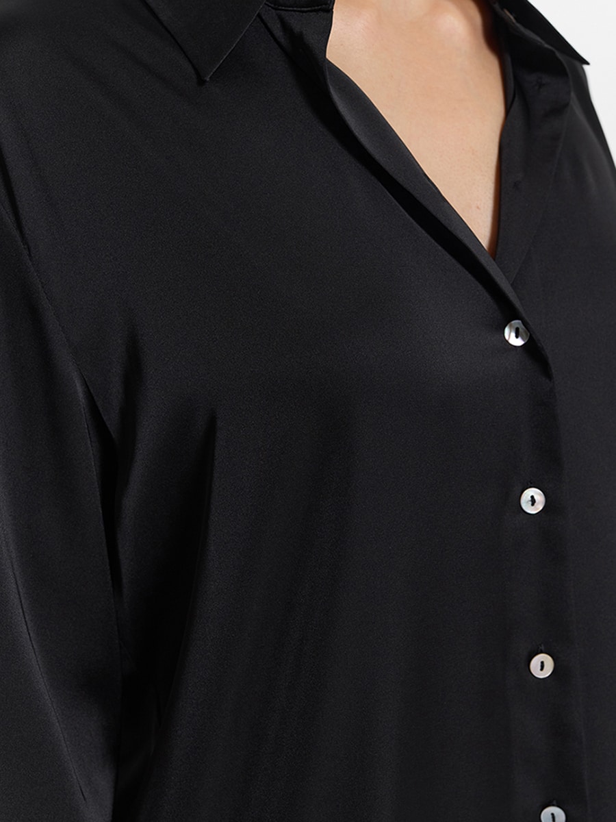 Атласная рубашка