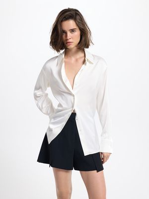 Атласная рубашка