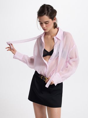 

Блузка из тенселя в полоску