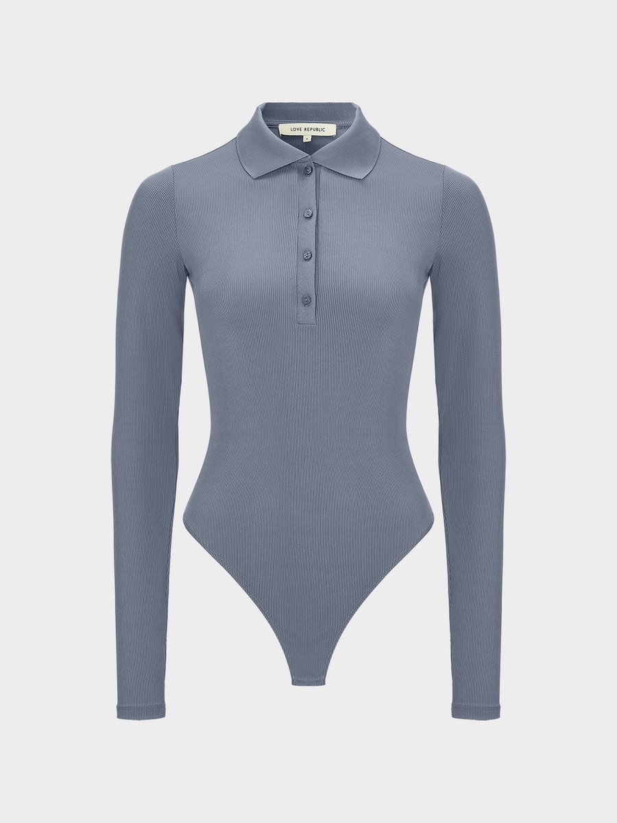 Боди с воротником-поло 5358104327-161