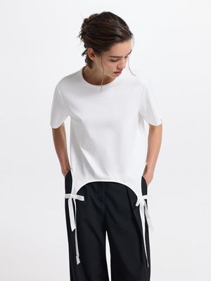 

Футболка из хлопка с бантами