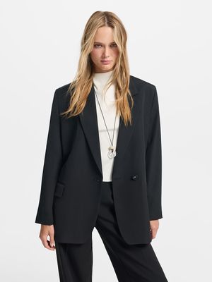 

Двубортный жакет прямого кроя