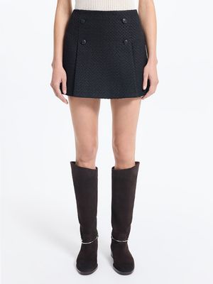 

Твидовая юбка мини с шерстью