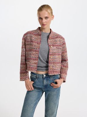 

Твидовый жакет с акцентными пуговицами