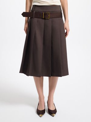 

Юбка миди со складками