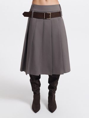 

Юбка миди со складками