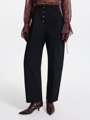 

Брюки из хлопка с защипами