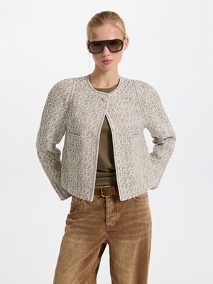 

Твидовый жакет с шерстью