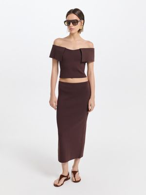 

Трикотажная юбка-карандаш