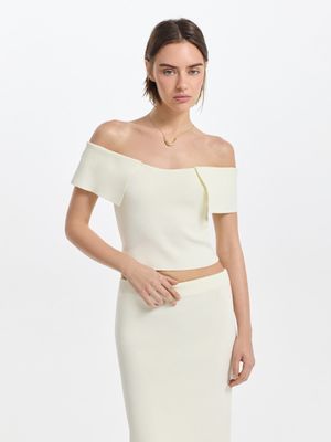 

Трикотажный топ с открытыми плечами