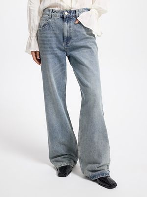 Джинсы Straight с высокой посадкой