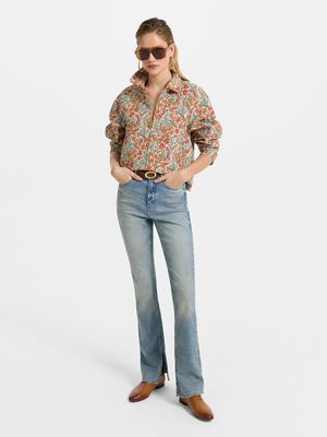 

Джинсы Flare fit с высокой посадкой