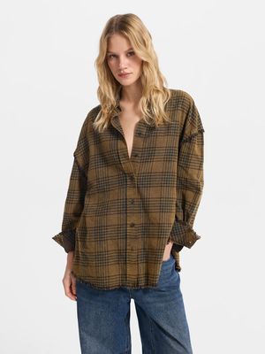 

Рубашка из 100% хлопка в клетку