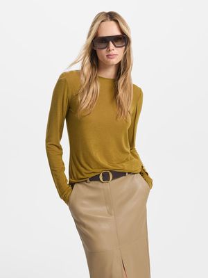 

Лонгслив из вискозы с шерстью