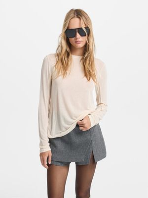 

Лонгслив из вискозы с шерстью