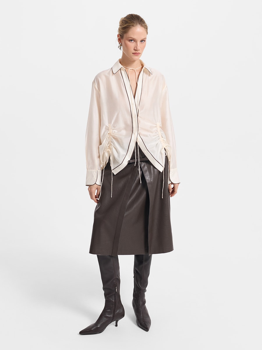 Юбка из экокожи