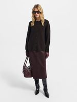 Юбка-карандаш из экозамши