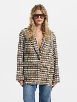 

Твидовый жакет с шерстью