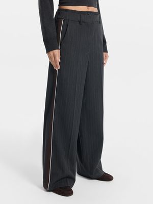 

Брюки-палаццо с лампасами